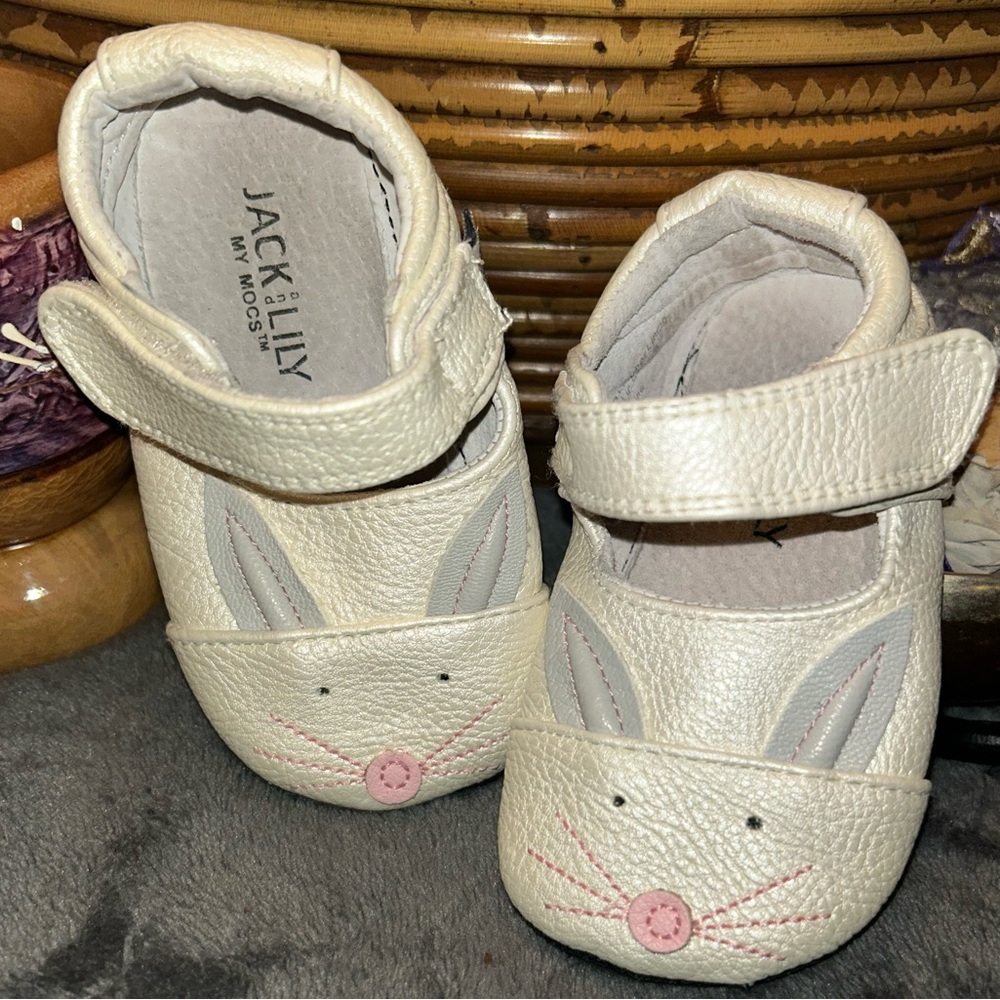 Adorable, Jack and Lily by MOCS bunny shoes